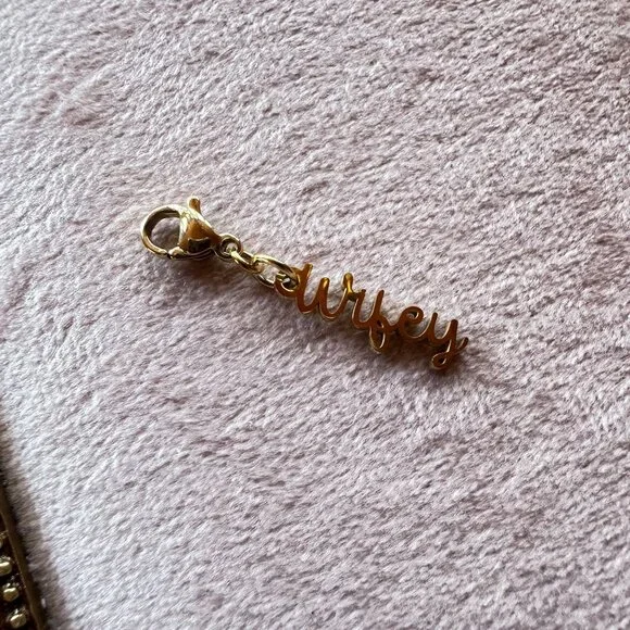 Wifey Charm 18k PVD Gold Stainless Steel With Lobster Claw Clasp Elegant Script - Picture 3 of 9